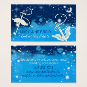 Cartes De Visite Aigle volant couture aiguille broderie quilting