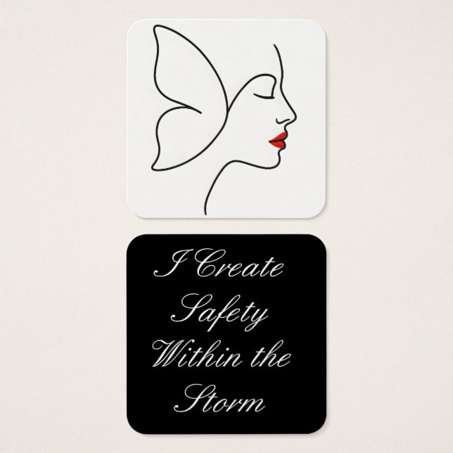 Cartes De Visite Ailes émergentes - Papillon caché (Devant & derrière)