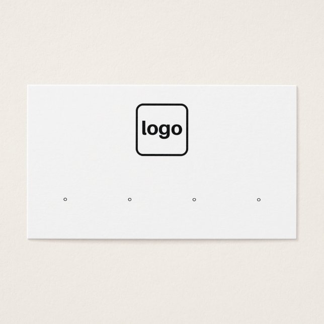 Cartes De Visite Ajouter le logo Horizontal Quatre Trou D'Oreille (Devant)