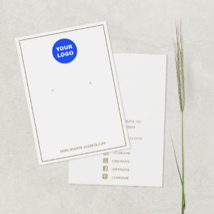 Cartes De Visite Ajouter Logo Gray Écouter Écran Bijoux