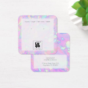 Cartes De Visite Ajouter Logo Iridescente Opal Marble Elevage Displ