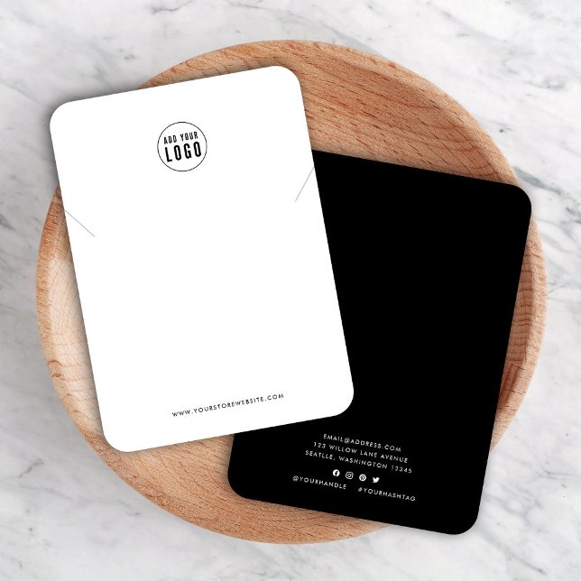 Cartes De Visite Ajouter Logo Moderne Couleur Personnalisée Collier (Créateur téléchargé)