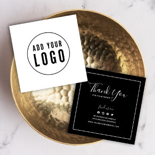Cartes De Visite Ajouter Logo Social Custom Color Merci Insertion