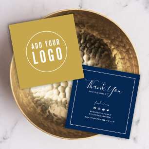 Cartes De Visite Ajouter Logo Social Custom Color Merci Insertion