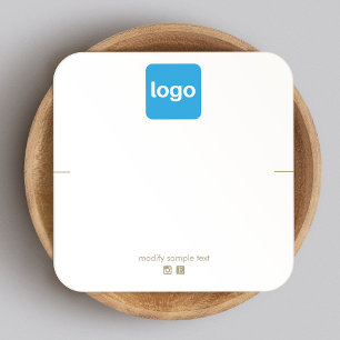 Cartes De Visite Ajouter un Carré de collier de logo