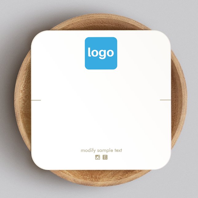 Cartes De Visite Ajouter un Carré de collier de logo (Créateur téléchargé)