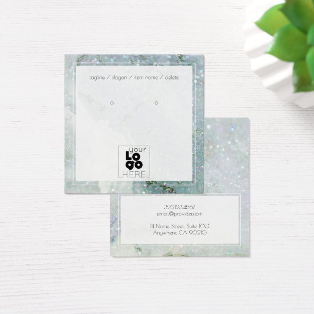 Cartes De Visite Ajouter Un Écran D'Oreille En Cristal De Parties s (Bureau)