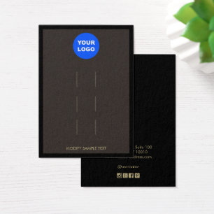 Cartes De Visite Ajouter un logo Brown à trois cheveux