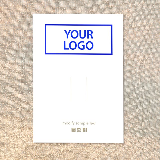 Cartes De Visite Ajouter un logo Clip à cheveux blancs Barrette (Créateur téléchargé)