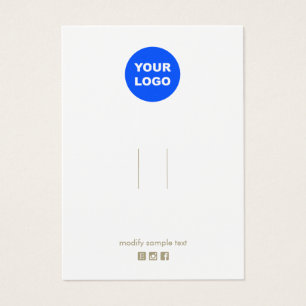 Cartes De Visite Ajouter un logo Clip à cheveux blancs Barrette