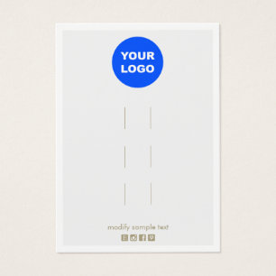 Cartes De Visite Ajouter un logo Gris à cheveux multiples affichage