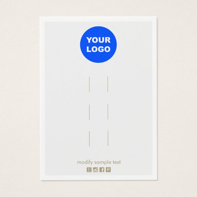 Cartes De Visite Ajouter un logo Gris à cheveux multiples affichage (Devant)