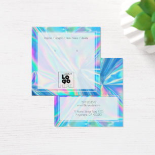 Cartes De Visite Ajouter Un Logo Holographique Iridescente Écran D'