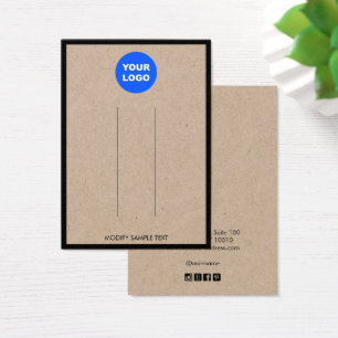 Cartes De Visite Ajouter un logo Kraft Bordure Écran à cheveux