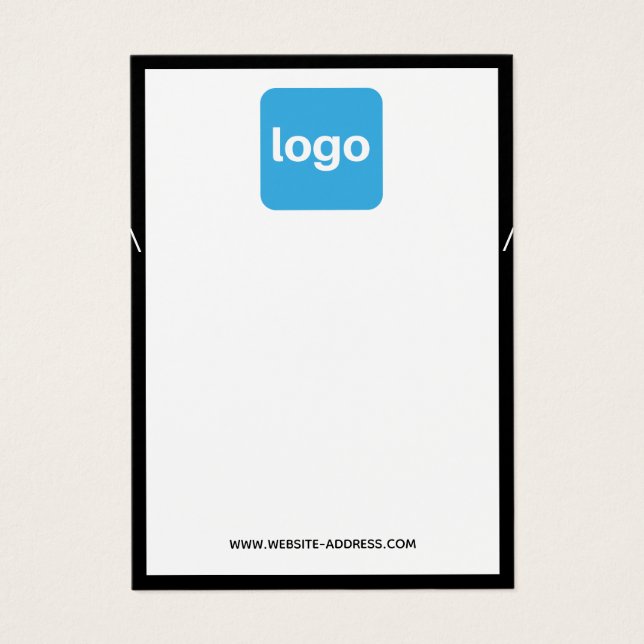 Cartes De Visite Ajouter un logo noir blanc vêtement de collier (Devant)