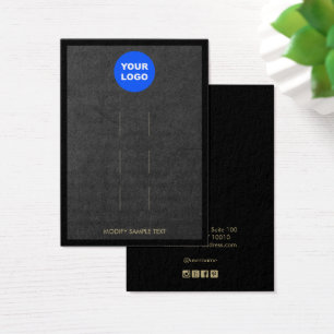 Cartes De Visite Ajouter un logo noir Kraft trois cheveux écran