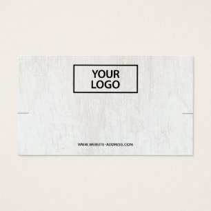 Cartes De Visite Ajouter un logo Patiné bracelet en bois blanc