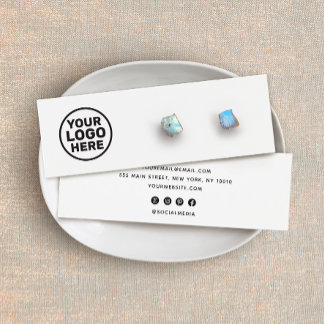 Cartes De Visite Ajouter Un Logo Personnalisé Blanc Écran Porte-ore