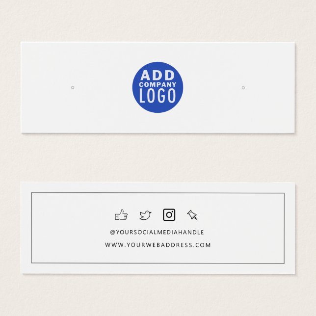 Cartes De Visite Ajouter un logo personnalisé Boucles d'oreilles Ca (Devant & derrière)
