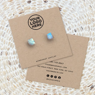 Cartes De Visite Ajouter Un Logo Personnalisé Kraft Porte-Boucles D