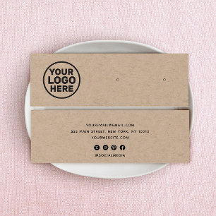 Cartes De Visite Ajouter Un Logo Personnalisé Kraft Porte-Boucles D