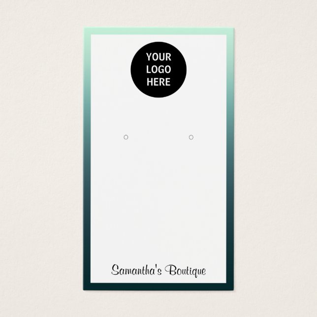 Cartes De Visite Ajouter Vos Boucles D'Oreilles Porte-Logo Afficher (Devant)