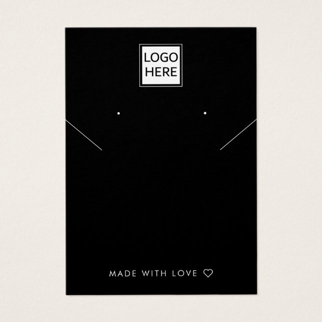 Cartes De Visite Ajouter votre logo Collier chic Boucles d'oreilles (Devant)