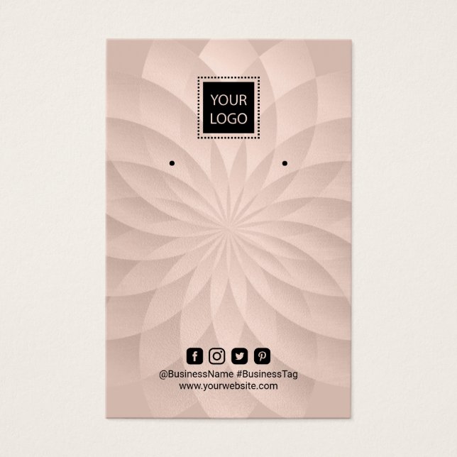 Cartes De Visite Ajouter Votre Logo Écran D'Oreille Spirale Lotus R (Devant)