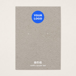 Cartes De Visite Ajouter Votre Logo Kraft Earring Black Display Car