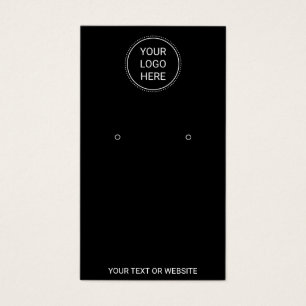 Cartes De Visite Ajouter Votre Logo Simple Black Earring Display Ca