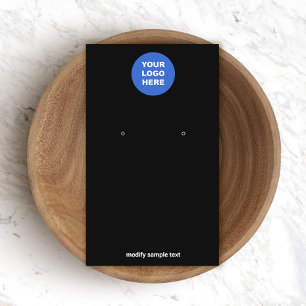 Cartes De Visite Ajouter Votre Logo Simple Black Earring Display Ca