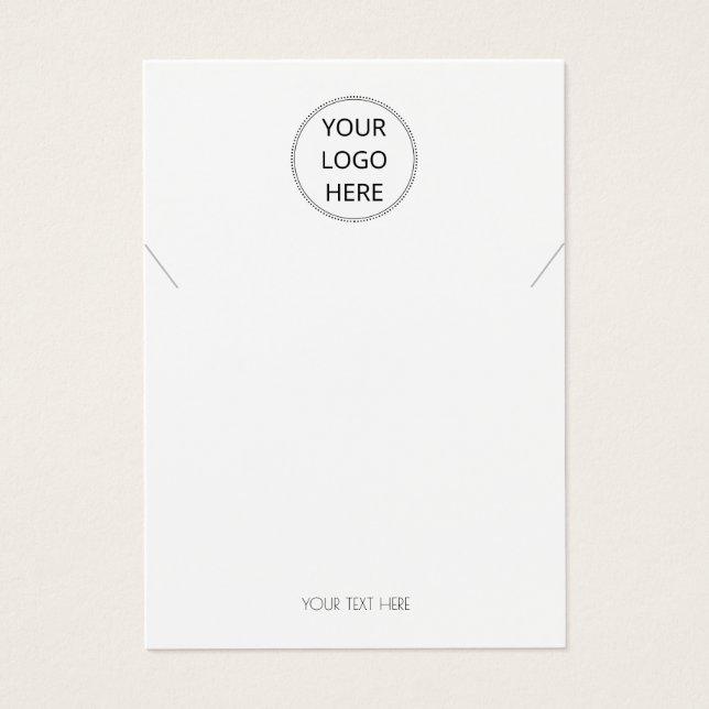 Cartes De Visite Ajouter Votre Logo Simple Collier Bijoux Display C (Devant)