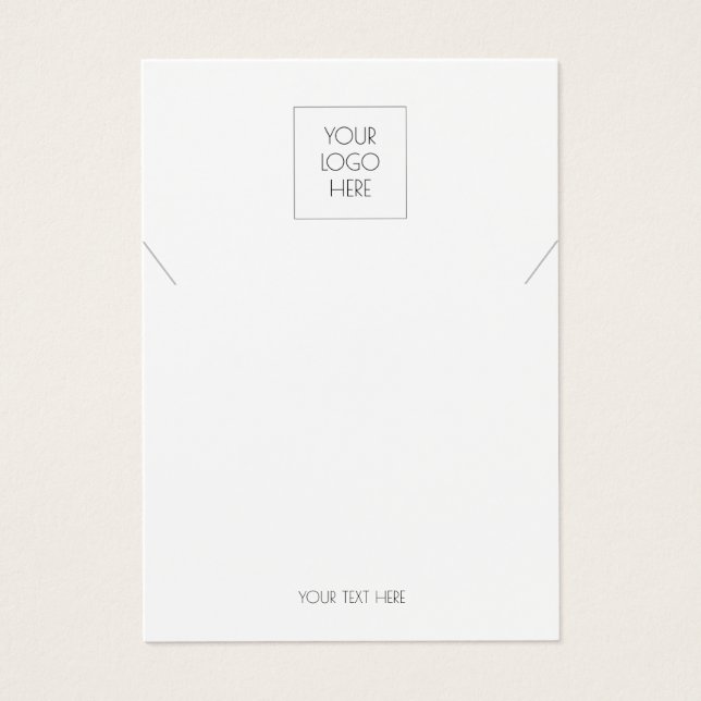 Cartes De Visite Ajouter Votre Logo Simple Collier Bijoux Display C (Devant)