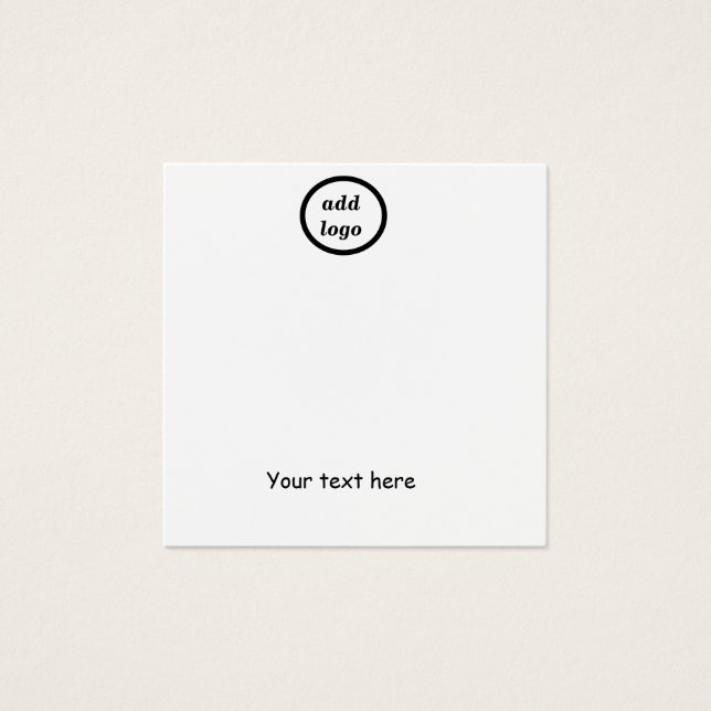 Cartes De Visite ajouter votre logo simple oreille blanche (Devant)
