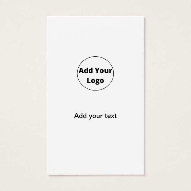 Cartes De Visite ajouter votre texte simple minimum personnalisé aj (Devant)
