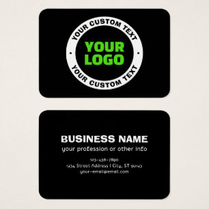 Cartes De Visite Ajoutez votre propre logo d'entreprise ou design t