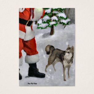 Cartes De Visite Alaskan Klee Kai Christmas Cadeaux Nom Tags
