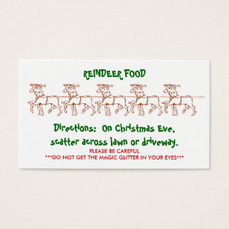 Cartes De Visite ALIMENTATION REINDEER - Customisé 2