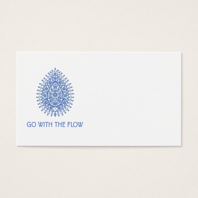 Cartes De Visite Aller avec la Teardrop de flux (Devant)