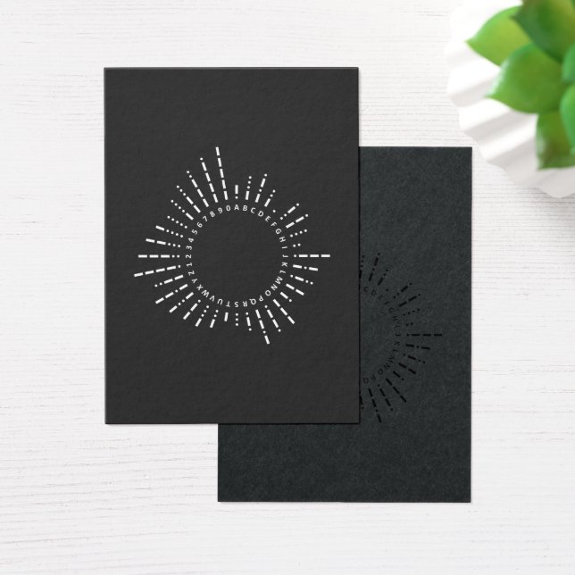 Cartes De Visite Alphabet Code Morse (Bureau)