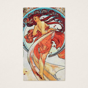 Cartes De Visite Alphonse Mucha Danse Vintage Art Nouveau peinture