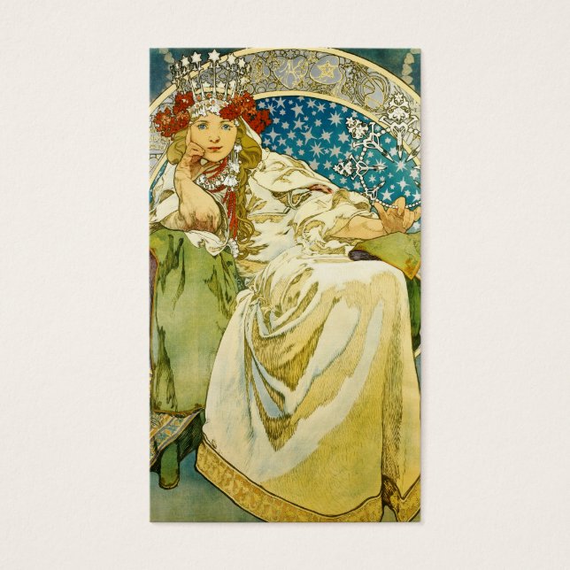 Cartes De Visite Alphonse Mucha Princess Hyacinth Art Nouveau (Devant)