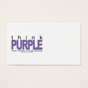 Cartes De Visite Alzheimers PENSENT le pourpre