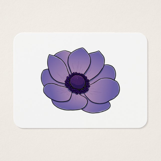 Cartes De Visite Amateur de fleur d'anémone (Devant)