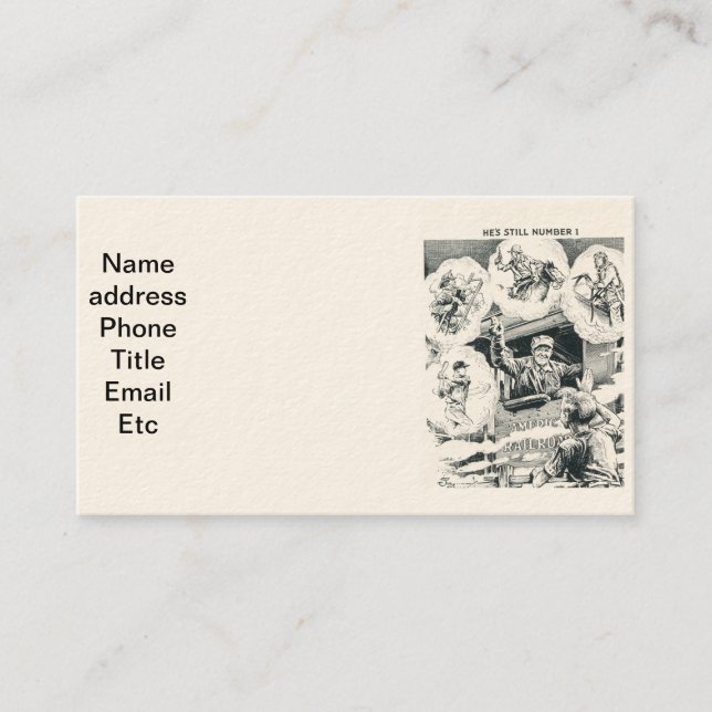 Cartes de visite américains d'ingénieur de train (Devant)