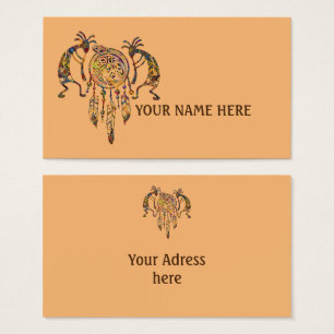 Cartes De Visite Amérindien Kokopelli Whale Dreamcatcher 2