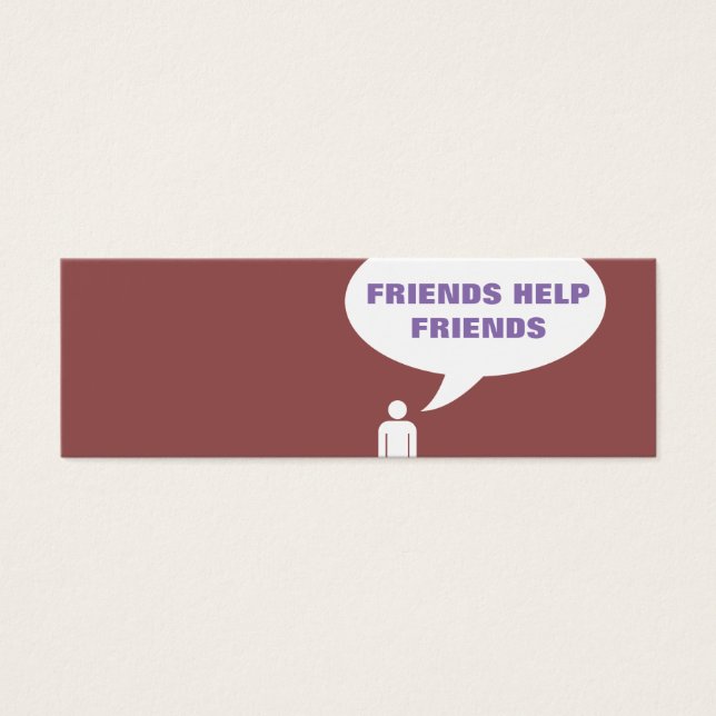Cartes De Visite amis aider amis bande dessinée référence bulle (Devant)