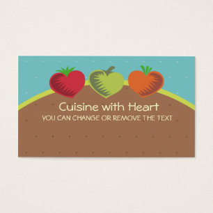 Cartes De Visite amour de jardinage dinant sain de légumes de