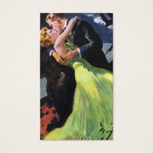 Cartes De Visite Amour et romance vintage, baiser romantique