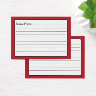 Cartes De Visite Amour papillon Bordure rouge couleur solide 5